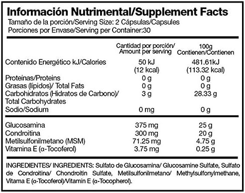 Alpha Glucosamina Condroitina 60 Cápsulas