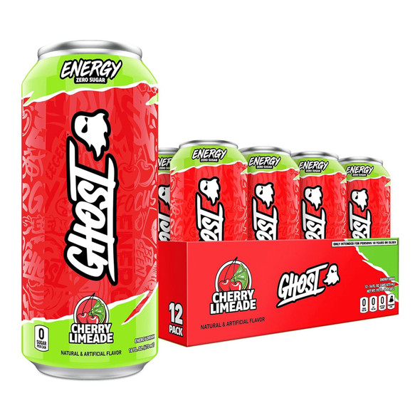 Ghost Energy 16 Onzas 12 Paquete Cherry Limeade