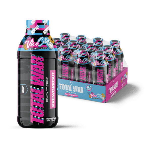 Redcon1 Total War Lista para Beber 12 Onzas 12 Paquete Vice City