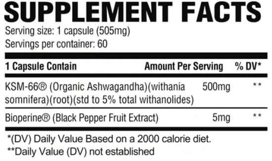 Rev Ashwaghanda 60 Cápsulas