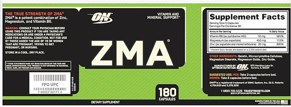 Optimum Nutrition ZMA 90 Cápsulas
