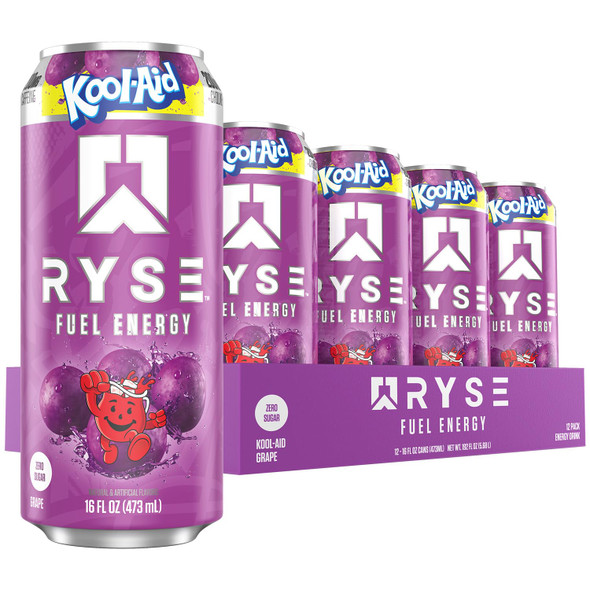 Ryse Fuel Drink 16 Onzas 12 Paquete Koolaid Grape