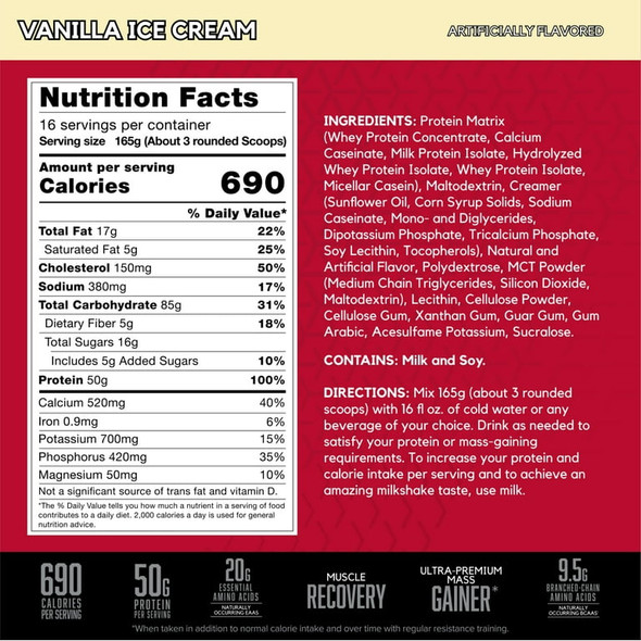 Bsn True Mass 5 75 Libras Vainilla Ice