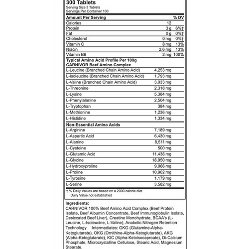 Mmd Carnivor Beef Aminos 300Ct