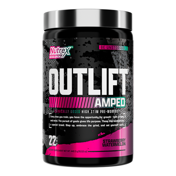 Nutrex Research Outlift Amped 22 Porciones Strawberry Watermelon 1 Paq