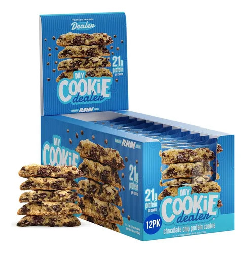 Raw My Cookie Dealer 113 g 12 Paquete Chocolate Chip