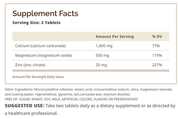 Whp Calcium Magnesium Zinc 100 Tabletas