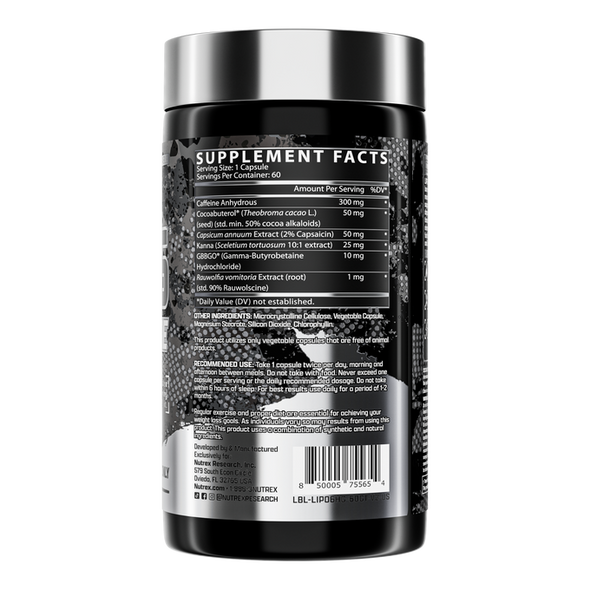 Nutrex Research Lipo 6 Hardcore 60 Cápsulas