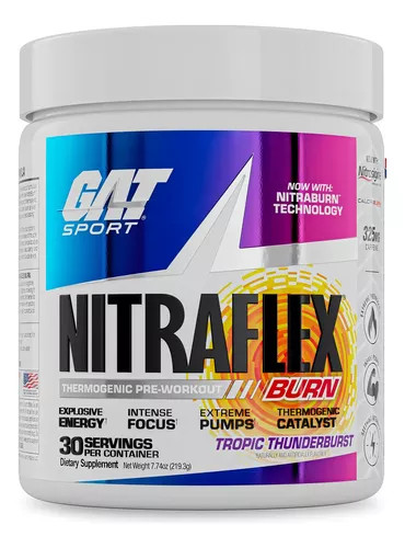 Gat Sport Nitraflex Burn 30 Porciones Tropic Thunderburst