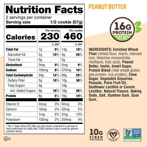 Lenny y Larry´S Complete Cookie 12 Cookies Peanut Butter