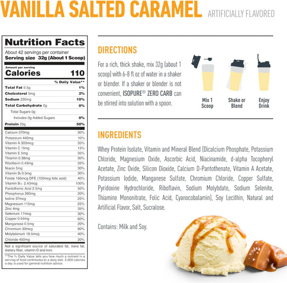 Nb Isopure Zero Carb 3 Libras Vainilla Salted Caramel