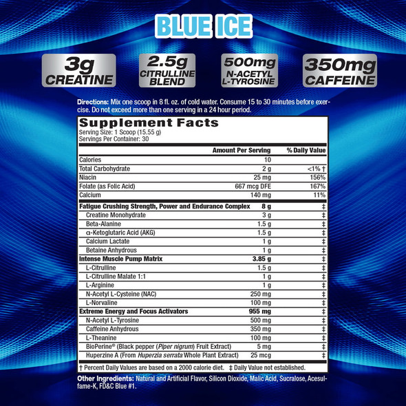 Mhp Hyper Crush 30 Porciones Blue Ice