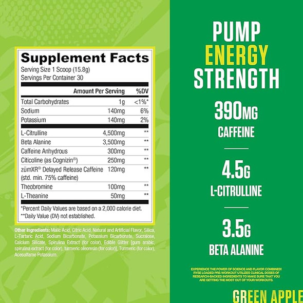 Ryse Loaded Pre - Entreno 30 Porciones Jell O Island Pineapple