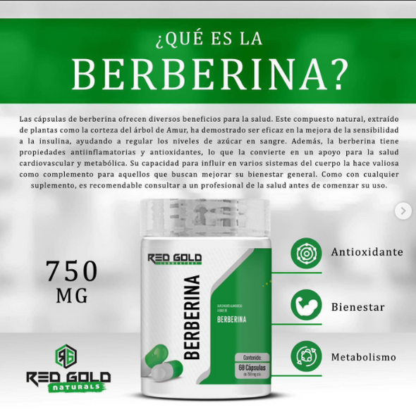 Red Gold Berberina 60 Cápsulas