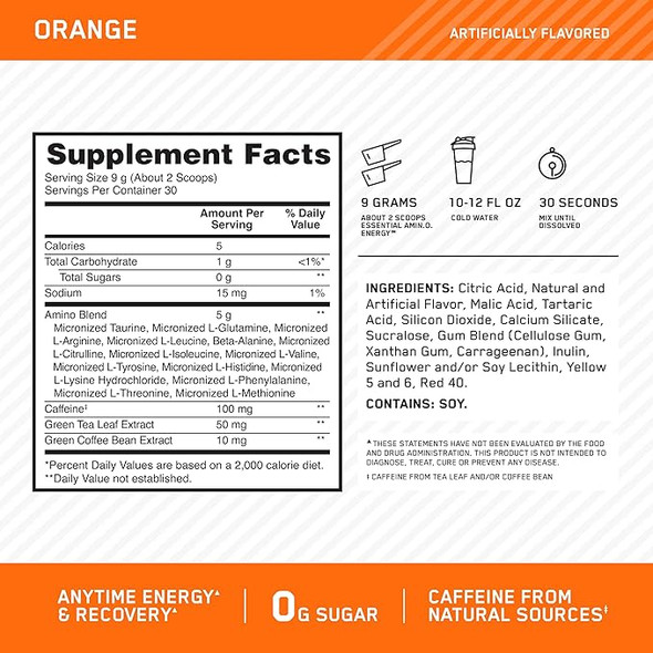 Optimum Nutrition Amino Energy 270 Grs Orange