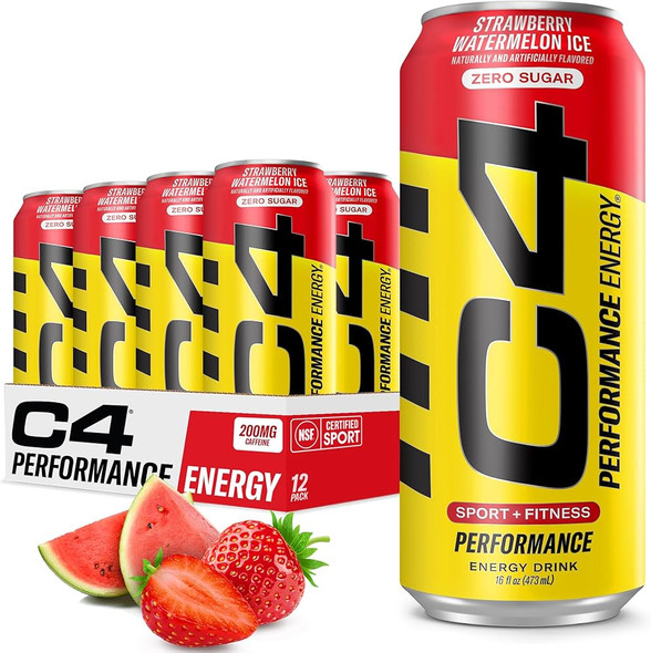 Cellucor C4 Energy Carbonatada 16Oz 12Pk Straw Watermelon