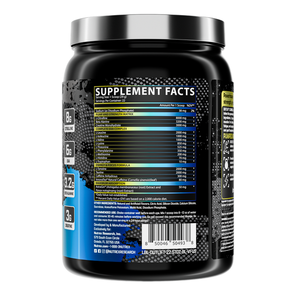 Nutrex Research Research Outlift Clinical 22 Porciones Blueberry Lemonade