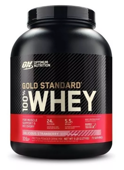 Optimum Nutrition 100 Whey Gold Std 5 Libras Strawberry