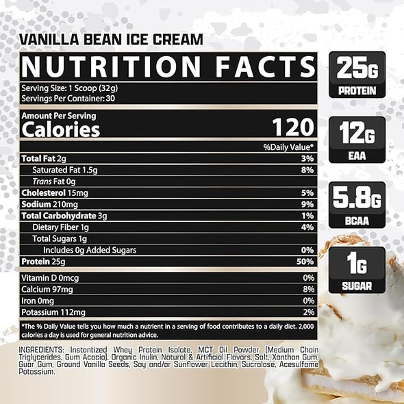 Nutrex Research Isofit 2 Libras Vainilla Bean Ice Cream