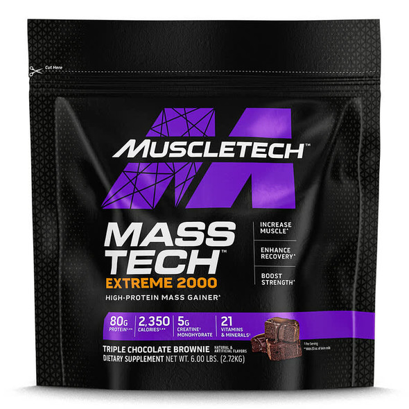 Muscle Tech Mass Tech 20 Libras Extreme 2000 Triple Chocolate Brownie