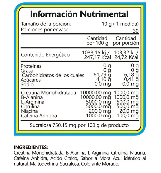 Bhp Amino Energy 30 Porciones Ponche de Frutas
