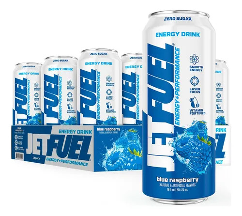Gat Sport Jetfuel Energy Drink 12 Paquete 16 Onzas Blue Raspberry 20