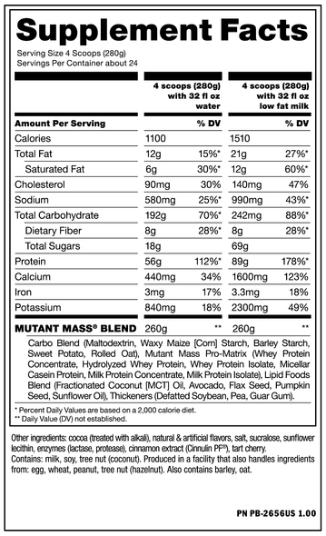 Mutant Mass 15 Libras Cookies Cream