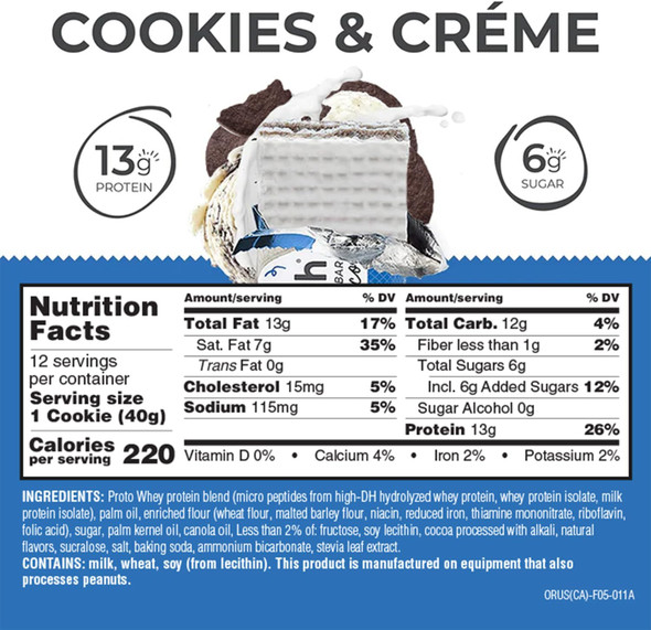 Power Crunch 12 Bar Cookies Cream