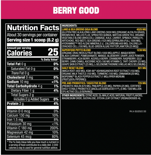 Mutant Big Greens 30 Porciones Berry Good