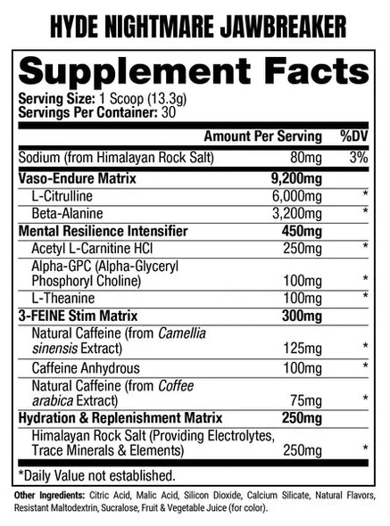 Prosupps Hyde Nightmare 30 Porciones Jawbreaker