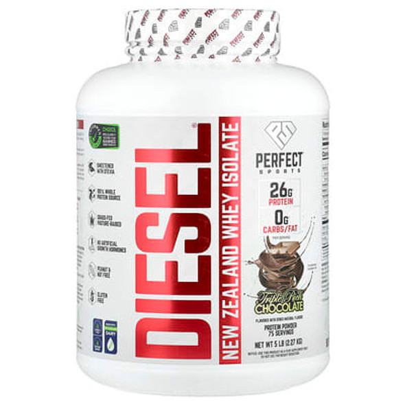 Perfect Sports Diesel 100 New Zealand Whey Aislado 5Lb Triple Rich Chocolate