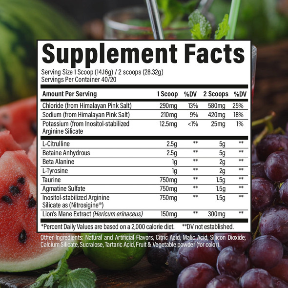 Raw Pump 40 Porciones Non Estimulante Watermelon Grape