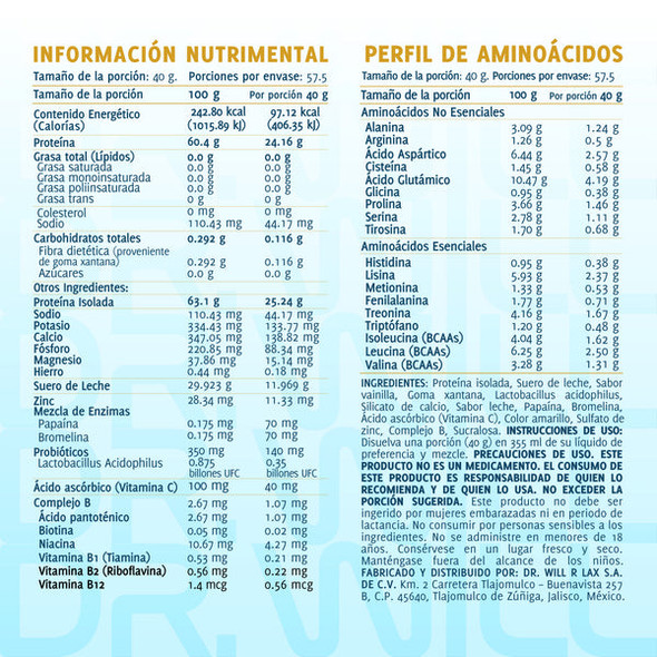 Dr Will Proteina Isolatada 2 3 kg Vainilla
