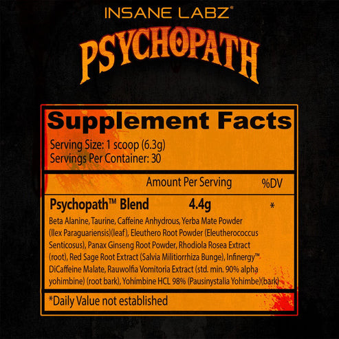 Insane Labz Psychopath 30 Porciones Fruit Punch