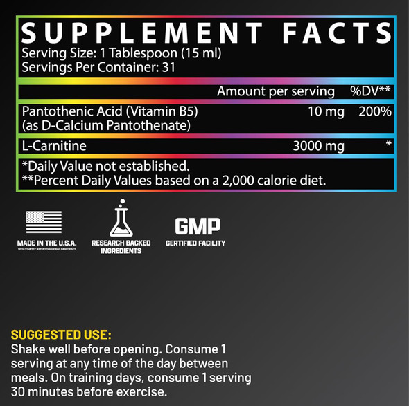 Nutrex Research Research Liquid L Carnitine 3000 16 Onzas Sour Gummy Worms Sabor