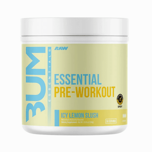 Raw Cbum Essential Pre - Entreno 30 Porciones Icy Lemon Slush Edicion Limitada