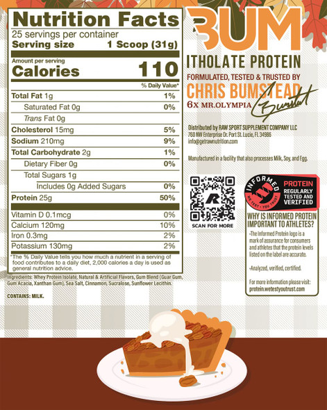 Raw Cbum Itholate 2 Libras Pecan Edicion Limitada