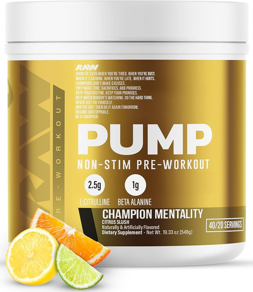 Raw Pump 40 Porciones Non Estimulante Champion Mentality Edicion Limitada