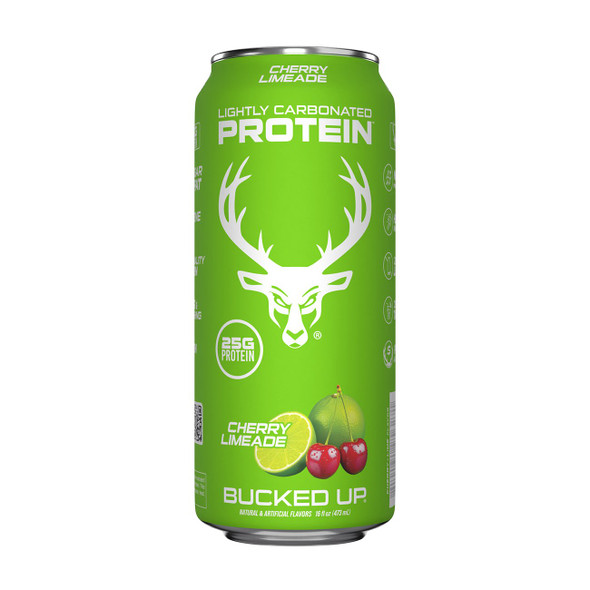 Bucked Up Lightly Carbonated Protein 16 Onzas Cherry Limeade