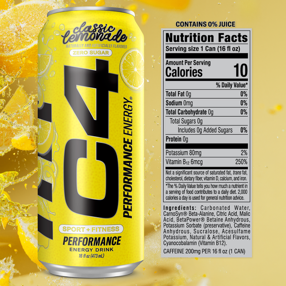 Cellucor C4 Energy Carbonatada 16Oz 12Pk Classic Lemonade Edicion Limitada