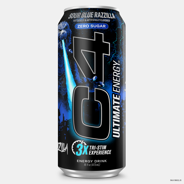 Cellucor C4 Ultimate Carbonatada 16Oz 12Pk Sour Blue Razilla