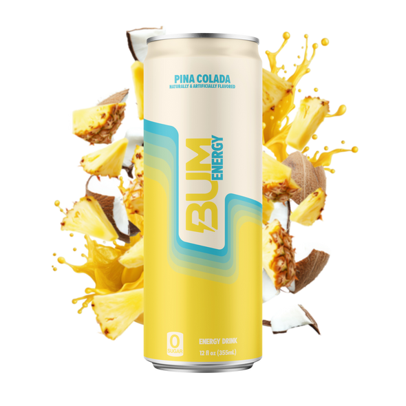Raw Bum Energy Drink 12 Onzas 12 Paquete Pi a Colada