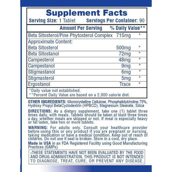 High Tech Pharma Beta Sitosterol 500 mg 90 Cápsulas