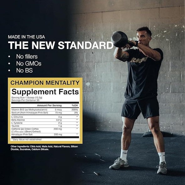 Raw Creatine Plus 30 Porciones Champion Mentality Citrus Slush
