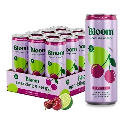 Bloom Sparkling Energy 12 Onzas 12Pk Raspberry Lemon