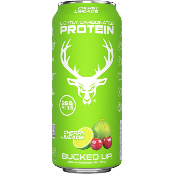 Bucked Up Lightly Carbonated Protein 16 Onzas 12Pk Cherry Limeade