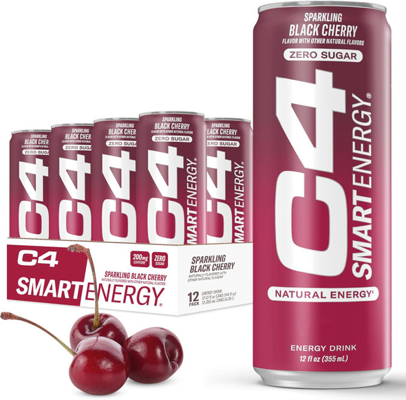 Cellucor C4 Smart Energy Carbonatada 12Oz 12Pk Black Cherry