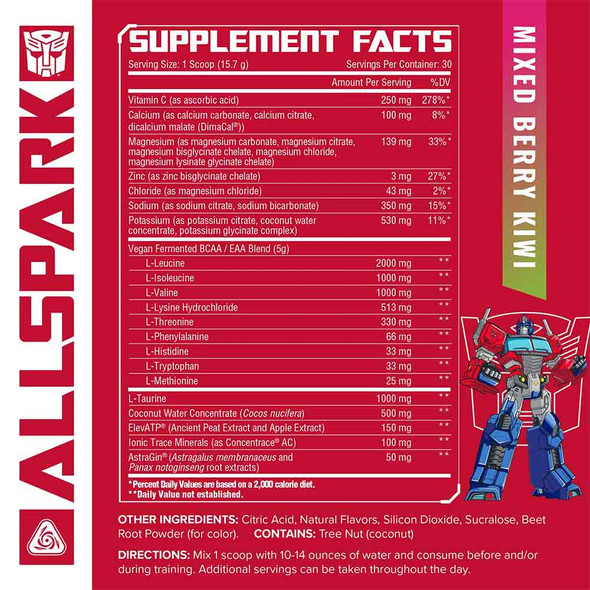 Core Nutritionals Allspark Hydration EAA 30 Porciones Optimus Prime Mixed Berry Kiwi