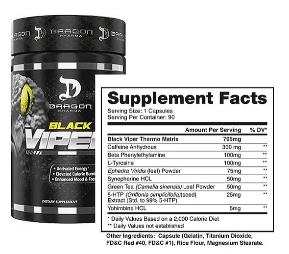Dragon Pharma Black Viper 90 Cápsulas