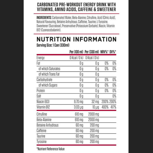 An Applied Nutrition Abe Icee Performance Energy Drink 12Oz 12Pk Cherry